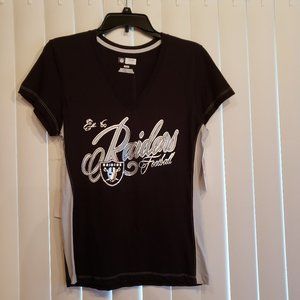 Las Vegas Raiders tee shirt with crystals applied